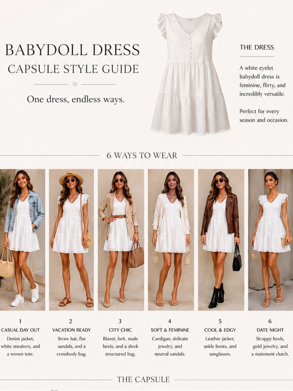 NWT Boho White Eyelet Babydoll Dress Flutter Sleeves Cottagecore Beach XSmall - Picture 2 of 14